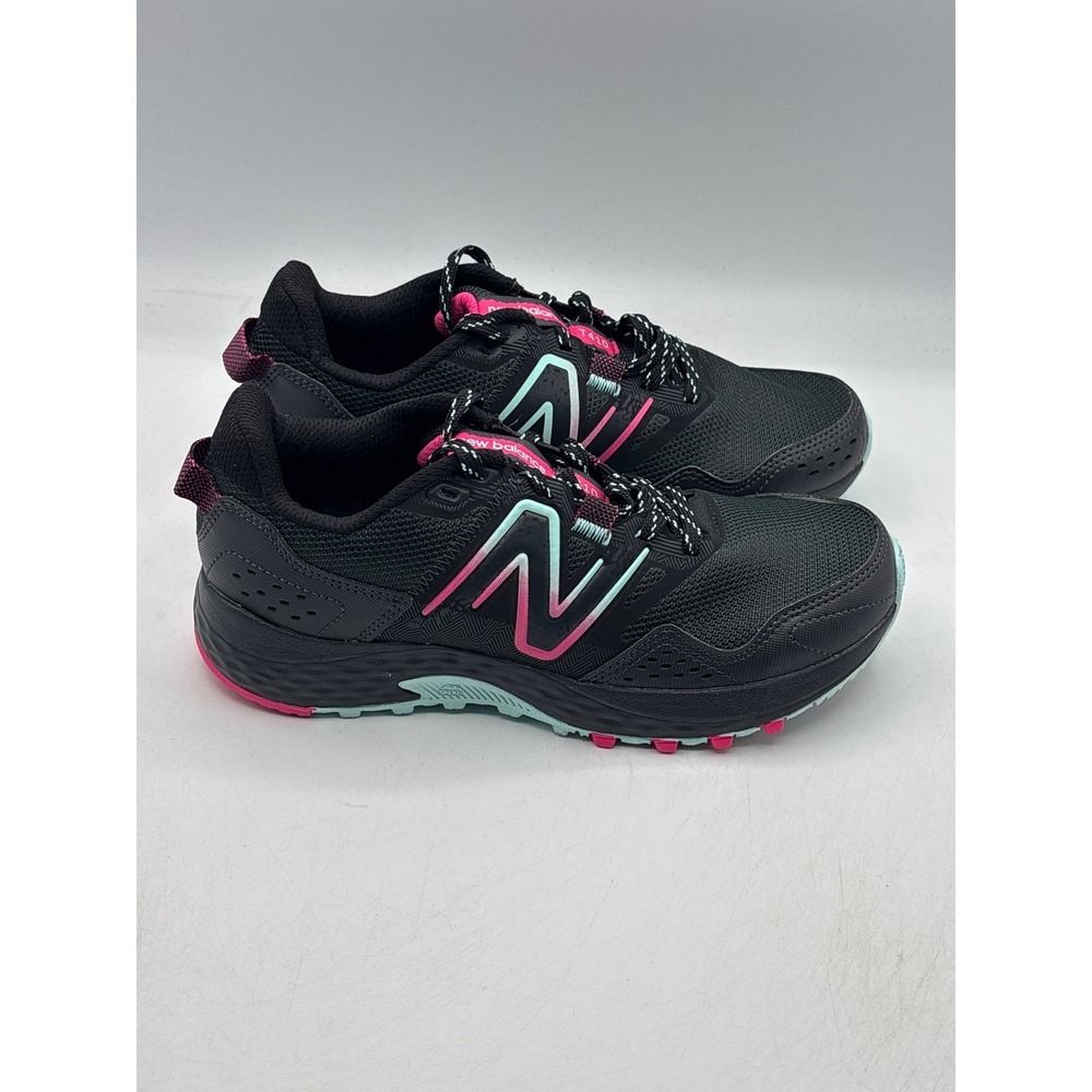 New Balance 410v8 Shoes Women Size 6.5 Black Blue Pink Trail Running WT410LC8
